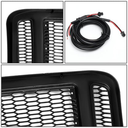 Front Bumper Grille Frame w/LED Light Bar for 2005-2007 Ford F250-F550 SD Honeycomb Grill