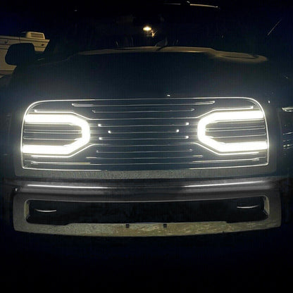 Front Bumper Chrome Grille Shell & Lights For 10-18 Dodge Ram 2500 3500