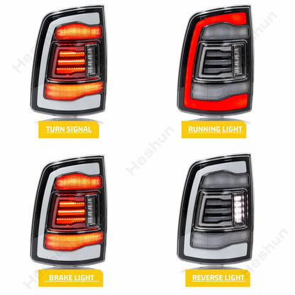 RGB Color Focus Tail Lights Assembly For Dodge RAM 1500 2500 3500 XB Gen 2 V6 V8 2009 - 2018 Taillamp Taillight Rear Brake Lamps