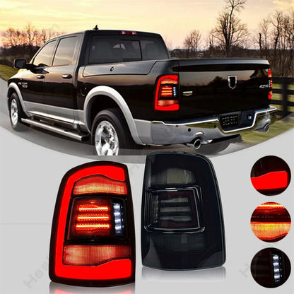 RGB Color Focus Tail Lights Assembly For Dodge RAM 1500 2500 3500 XB Gen 2 V6 V8 2009 - 2018 Taillamp Taillight Rear Brake Lamps