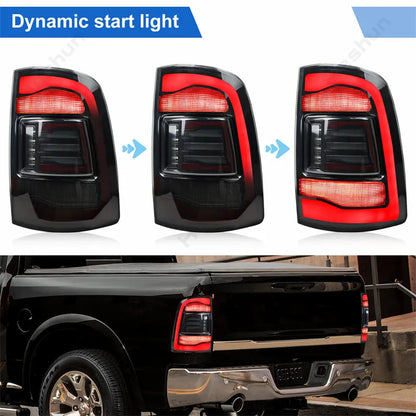 RGB Color Focus Tail Lights Assembly For Dodge RAM 1500 2500 3500 XB Gen 2 V6 V8 2009 - 2018 Taillamp Taillight Rear Brake Lamps