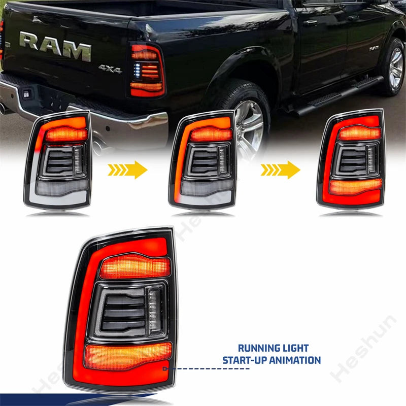 RGB Color Focus Tail Lights Assembly For Dodge RAM 1500 2500 3500 XB Gen 2 V6 V8 2009 - 2018 Taillamp Taillight Rear Brake Lamps