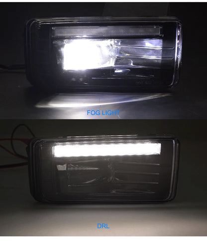 Front Bumper LED DRL Fog Light for 2007-2015 Chevrolet GMC Silverado Suburban 1500 2500HD 3500HD