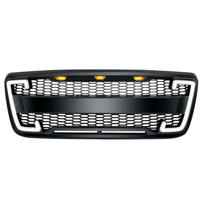 Front Bumper Grille Raptor Style W/DRL&Turn Signal Lights for 2004-2014 Ford F150