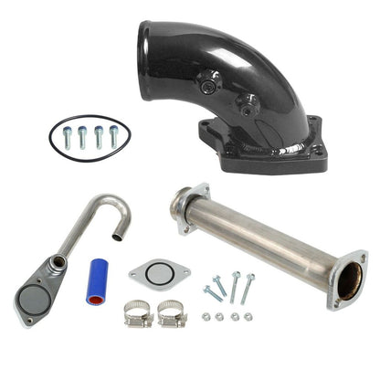 EGR Bypass Delete Kit & Intake Elbow for 2003 - 2007 Ford F250 F350 F450 F550 6.0L Powerstroke Diesel