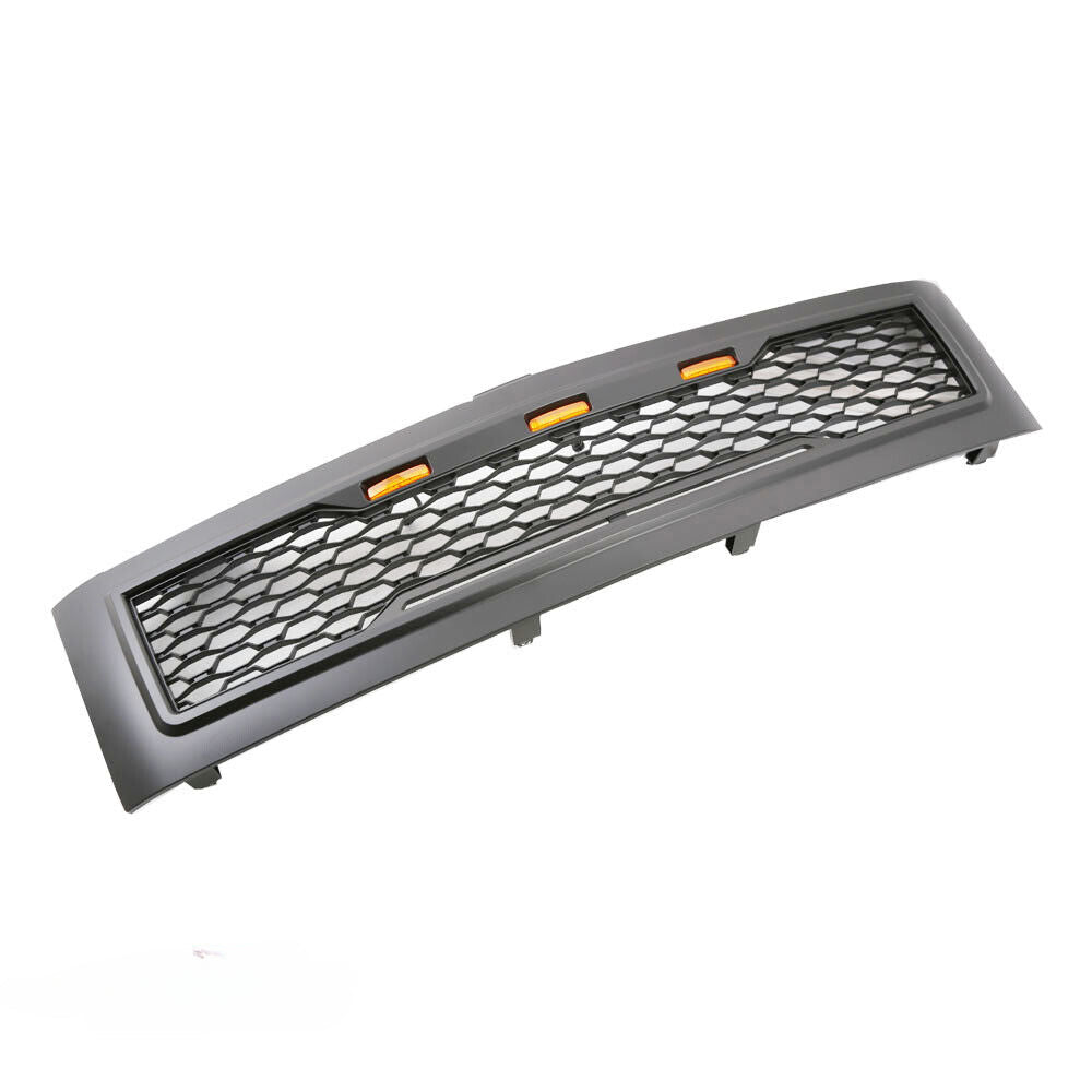 Hood Upper Grille Shell w/Light Black for 2007-2013 Chevy Silverado 1500